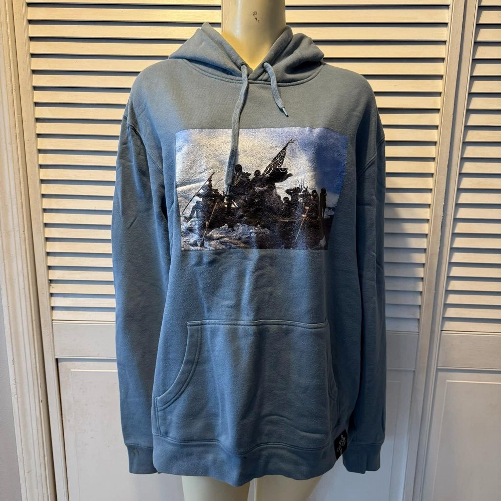 Men's Muerte Graphic Hoodie Size XL Blue
